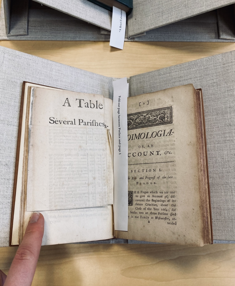 An image of an open, archival book written in English from the 1600s