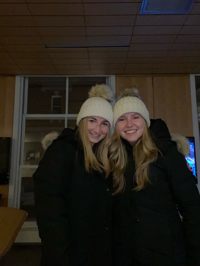 Two Georgia girls dressed for the cold weather! Two Georgia girls dressed for the cold weather!