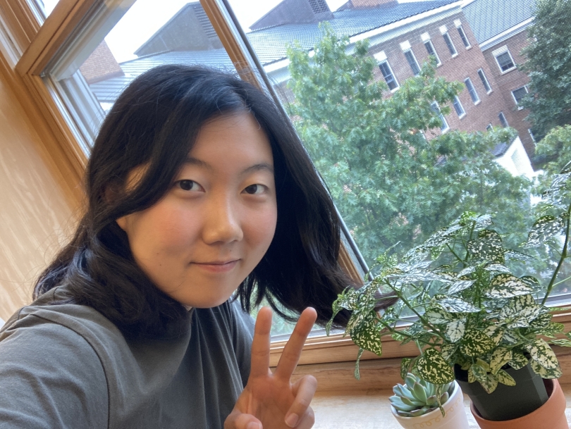 Selfie with plants 