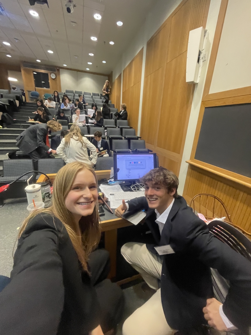 Leading the DartMUN conference for high-school students 