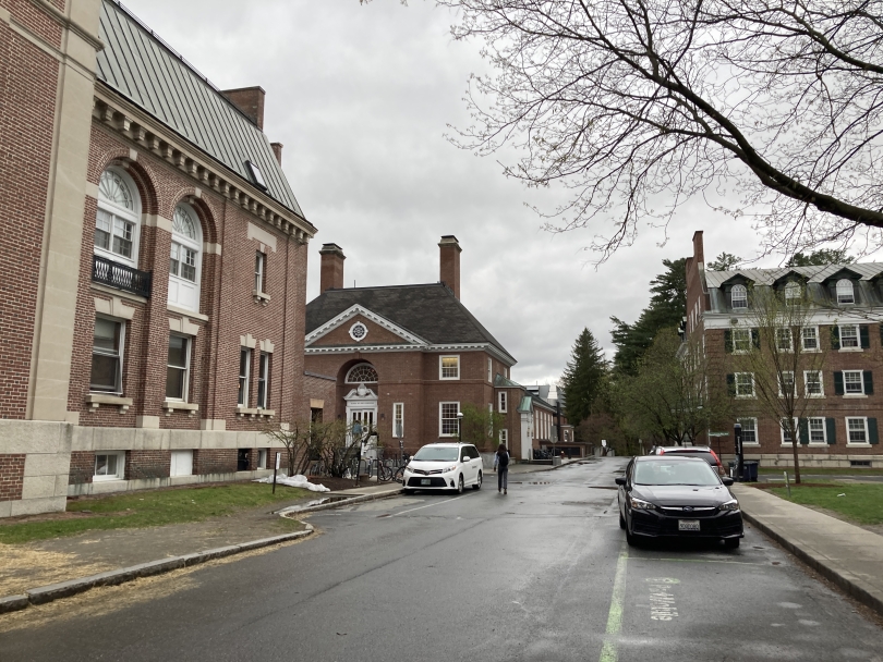 a view of the class of 53 commons on a cloudy day