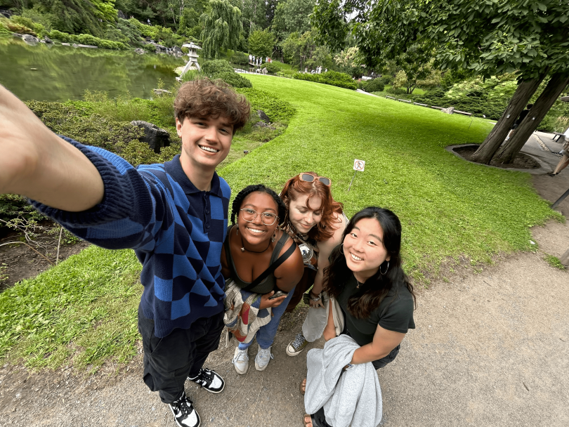 Group photo at the botanical garden in Montreal