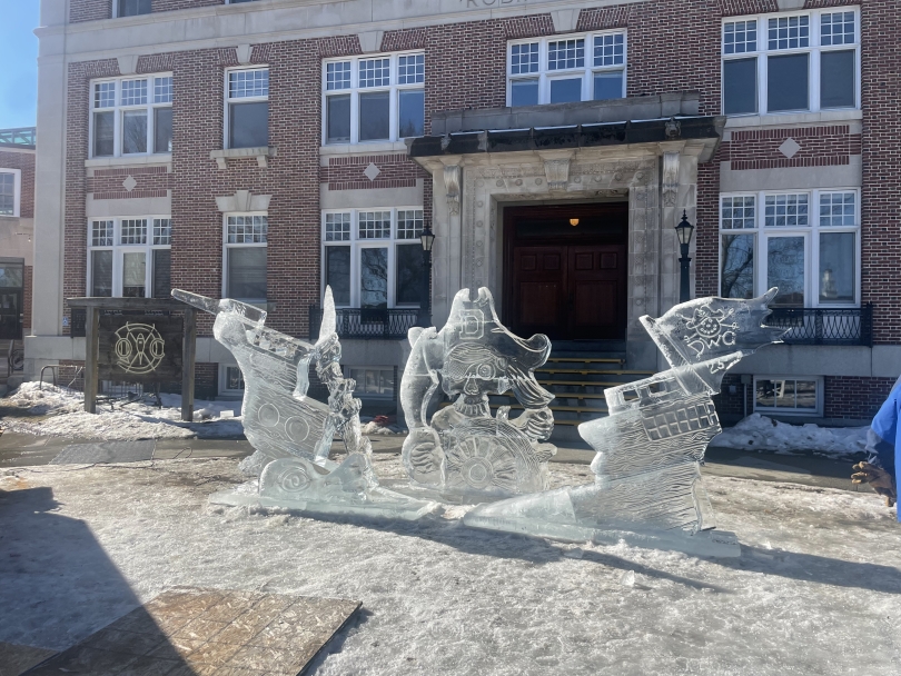 Winter Carnival Pirate Ice Sculpture