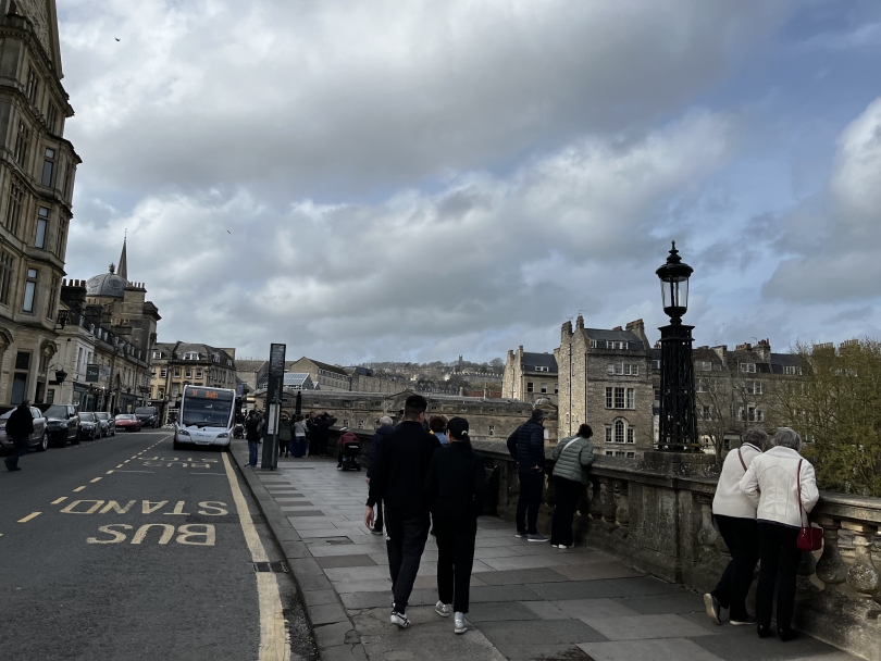 an image of a street in Bath, England