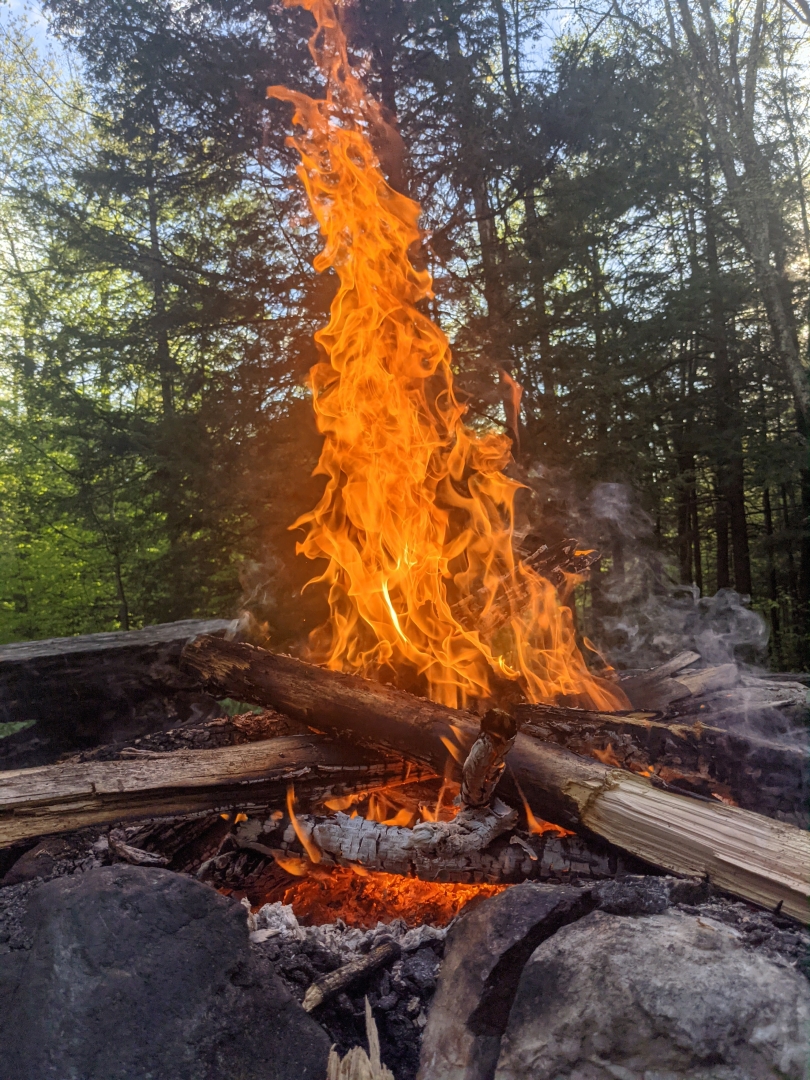 A photo of a fire I constructed last Spring!