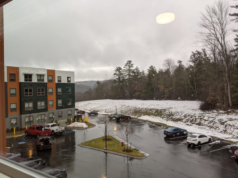 View from the off-campus apartment