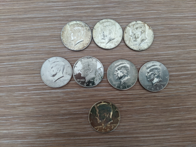 Picture of some of the coins that I found this week! Some silver! 