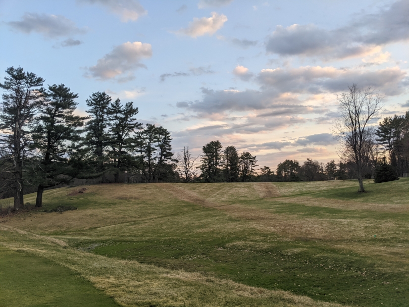 A view of the "practice holes" at the Hanover golf course