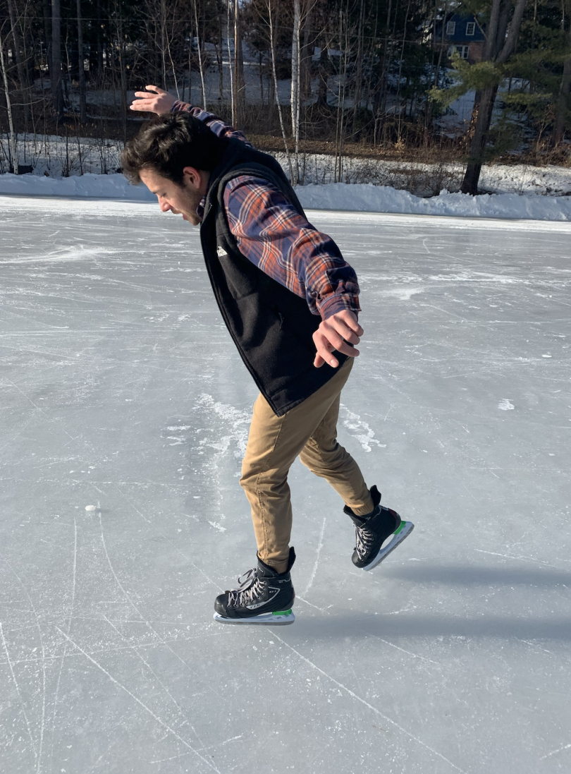 Skating on Occum Pond Ellis