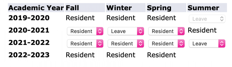 schedule