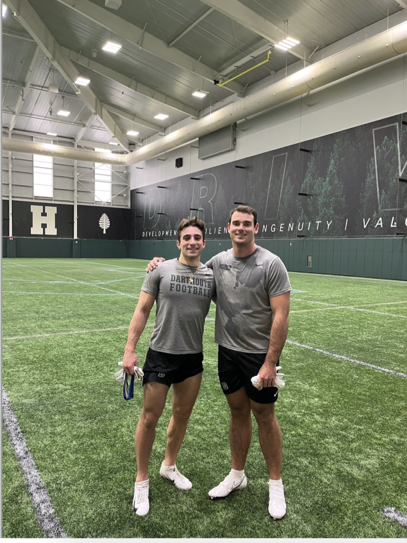 The two players smiling after finishing Pro Day!