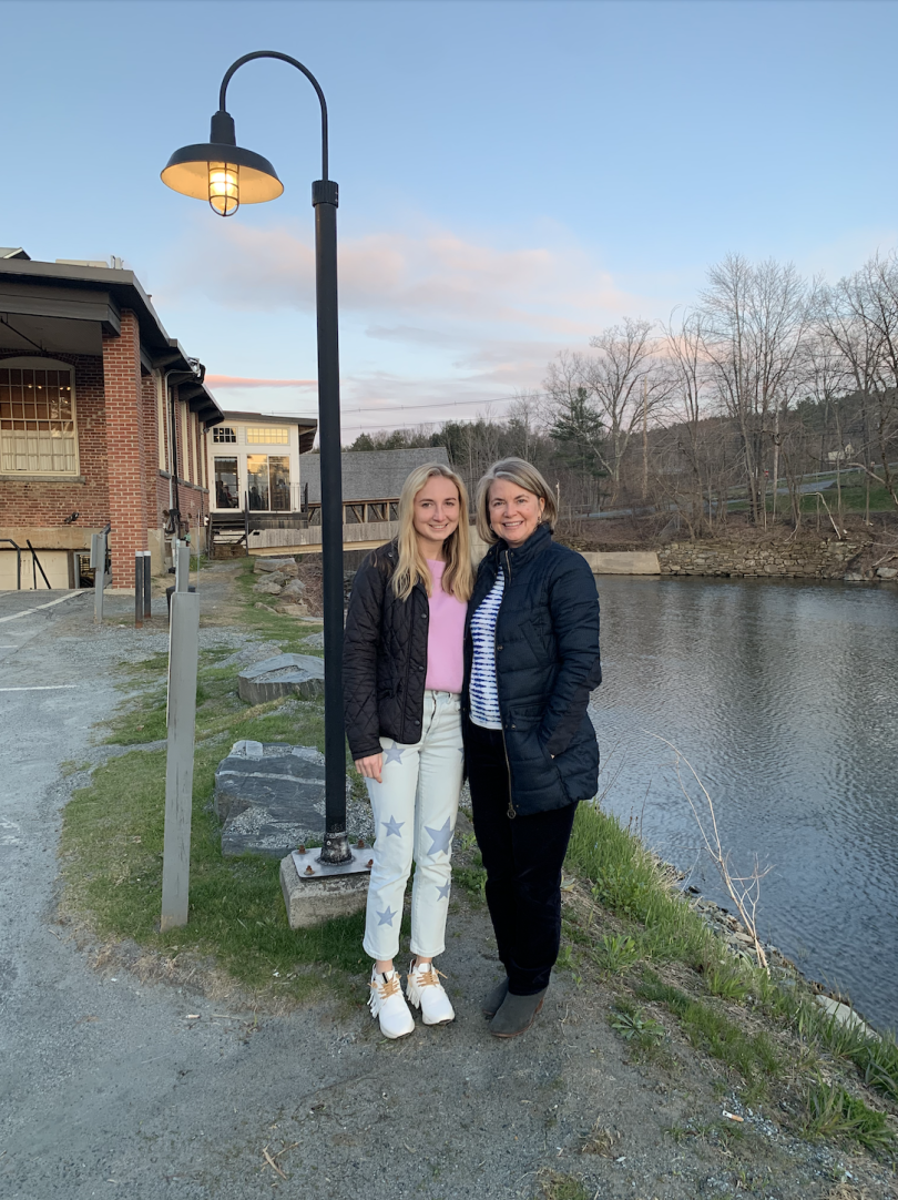 Mom and me after dinner!