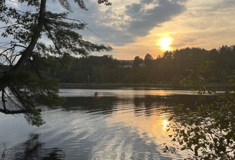 An image of the Connecticut River at Sunset