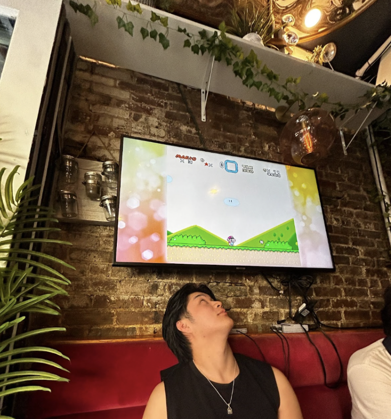 Playing games at a brunch place in NYC