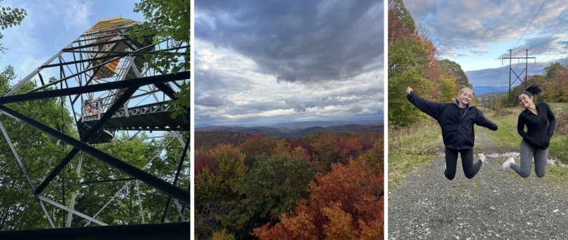 Gile fire tower at peak foliage