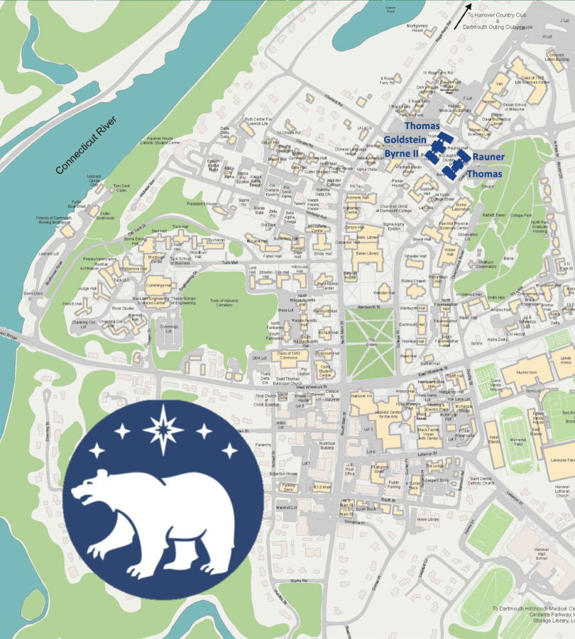 North Park dorms highlighted on a campus map