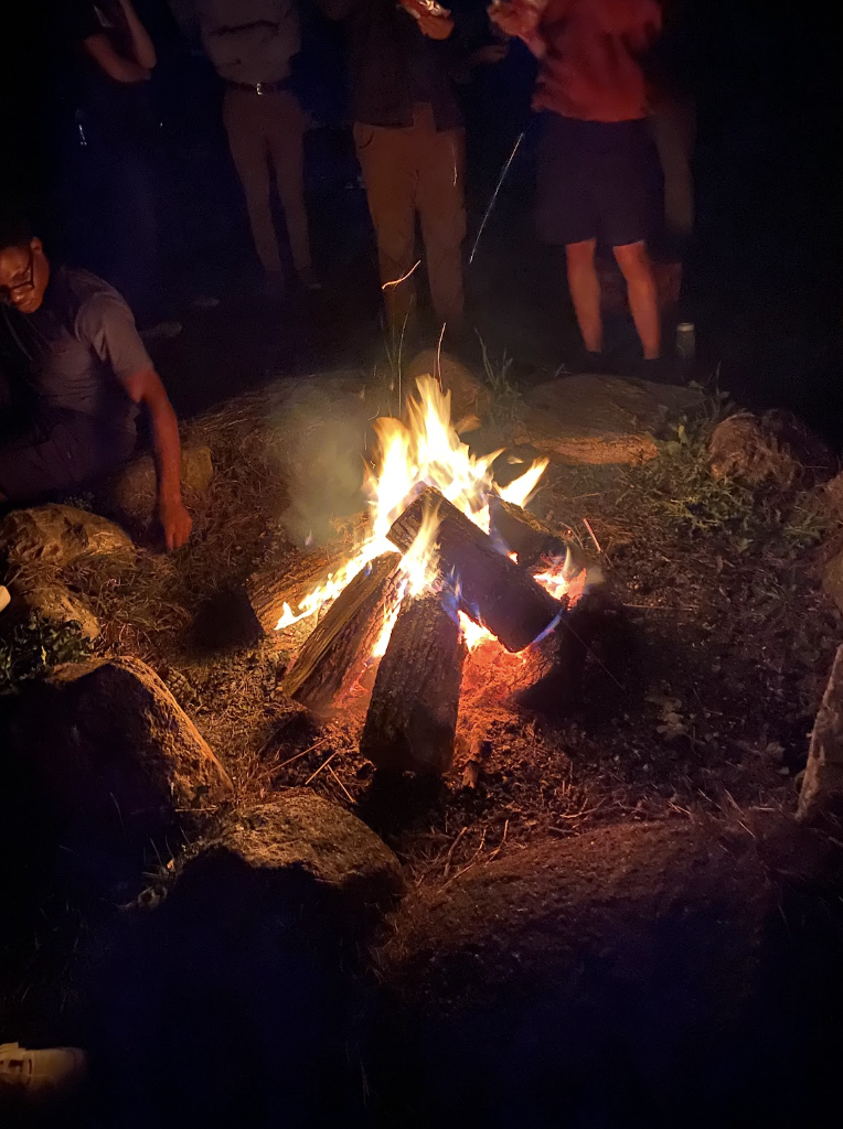 Our bonfire during the retreat.
