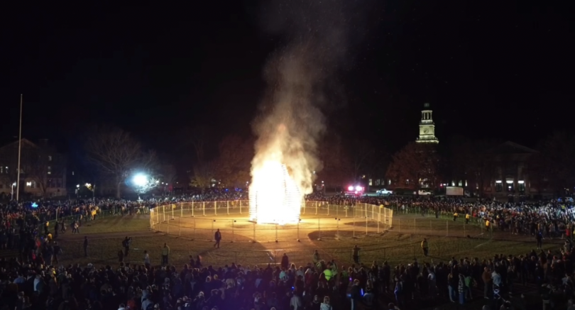 A photo of the bonfire I captured using my drone. 
