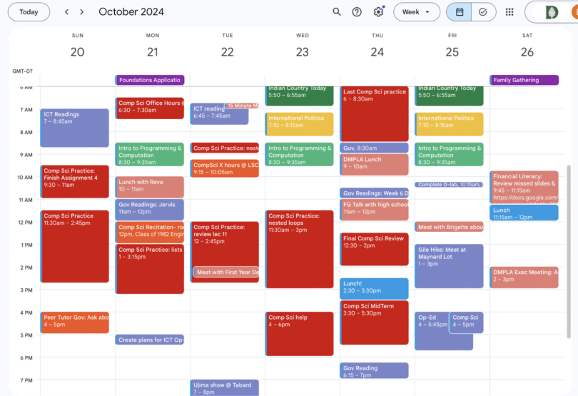 Google Calendar screenshot