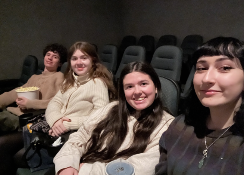 Me and my friends sitting in the theater!