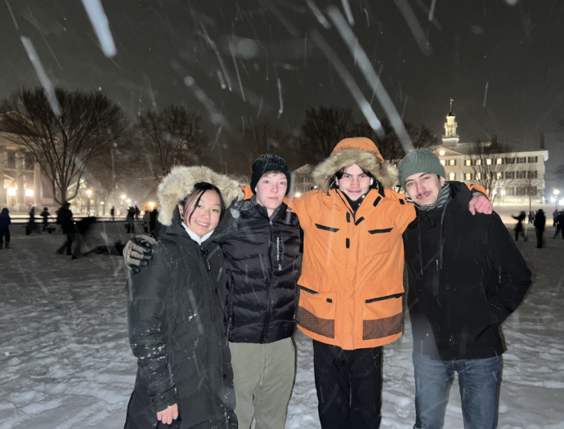 My friends and I on the Green before the snowball fight started.