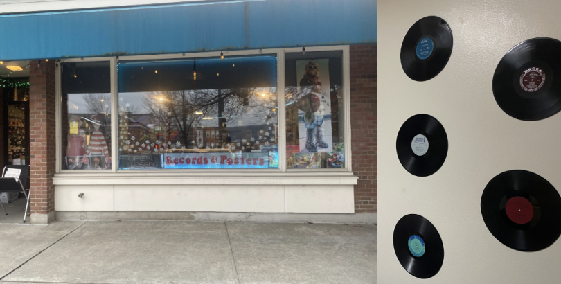 The record store and my records from the store
