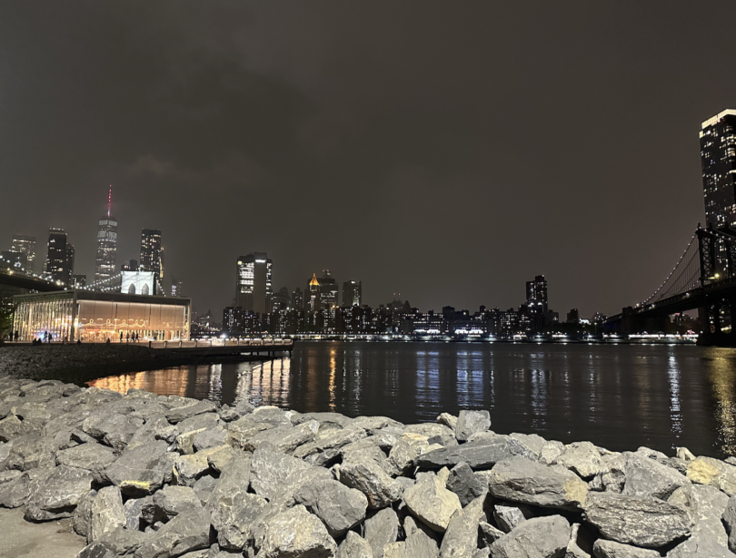 Dumbo's view of the New York skyline.