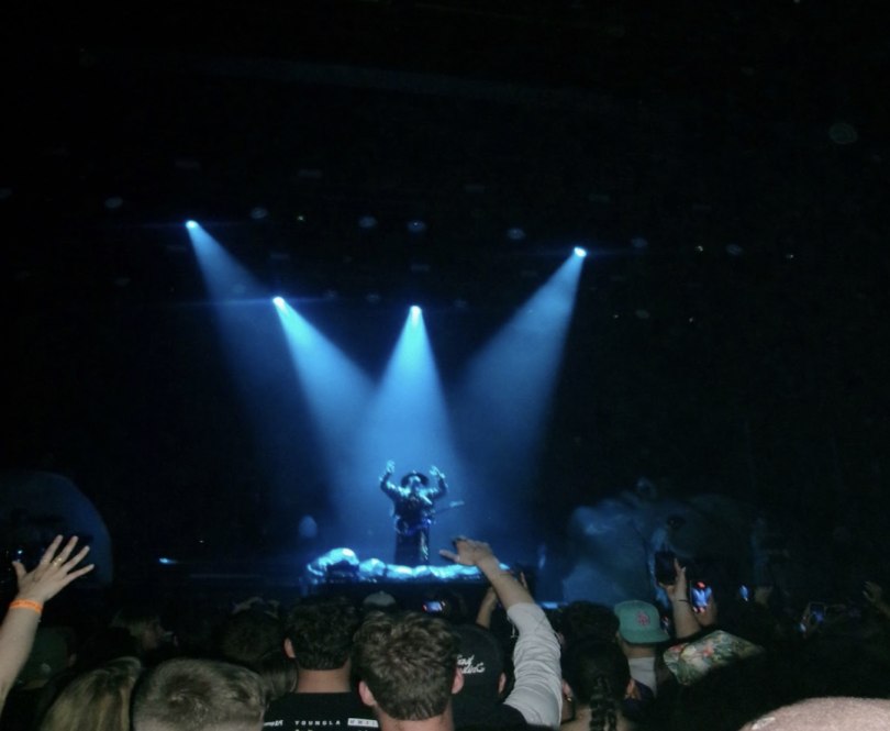 A snapshot of Empire of the Sun live on stage.
