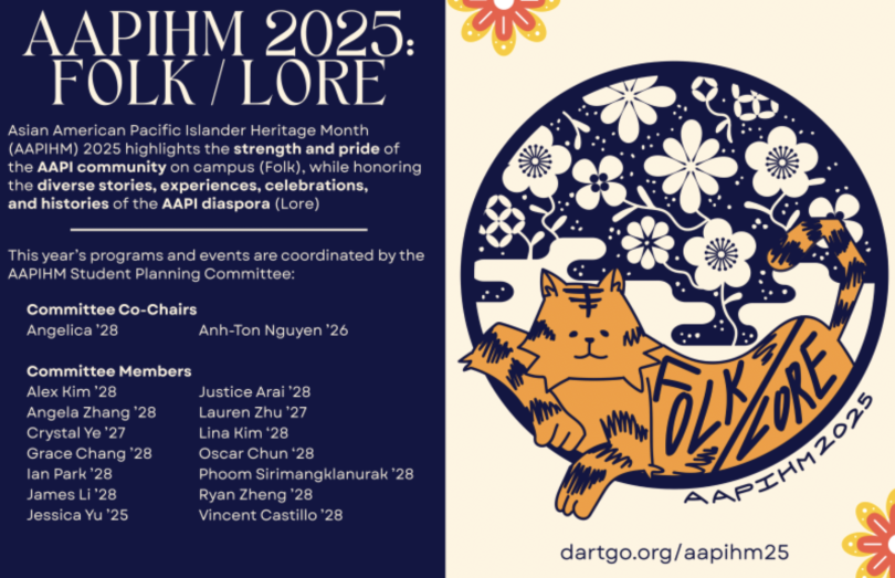 A short description of AAPIHM 2025's theme, Folk/Lore, and all the student planning committee members.