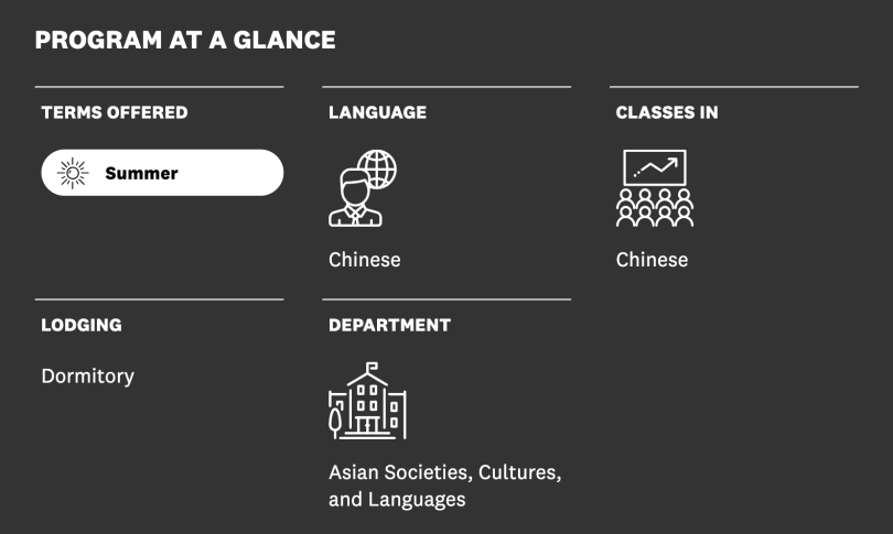 program at a glance