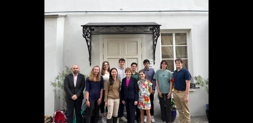 Picture of the Baltic LEAP crew with New Hampshire Senator Jeanne Shaheen in Vilnius, Lithuania