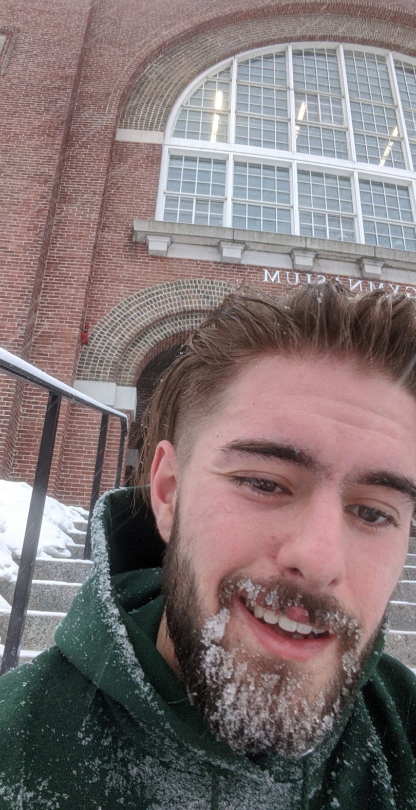 FROZEN BEARD Me with a frozen beard
