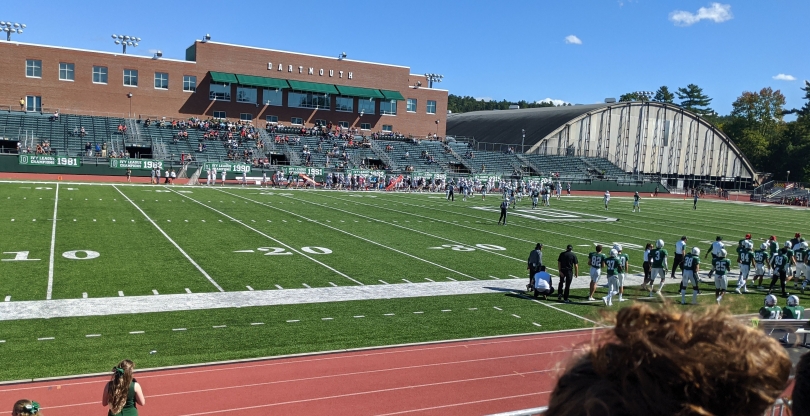 The first football game of the term! The first football game of the term.