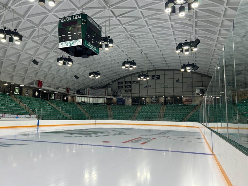 Picture of the ice skating rink at the Thompson Arena