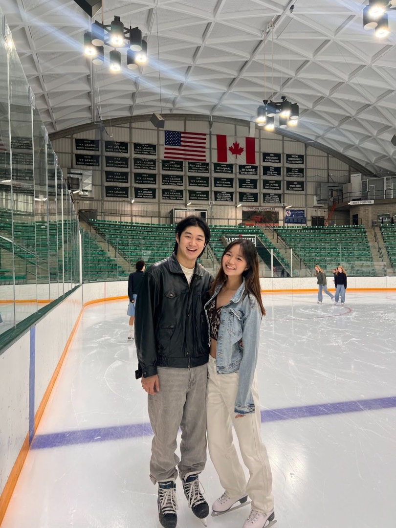 Picture of me and Noah on the ice