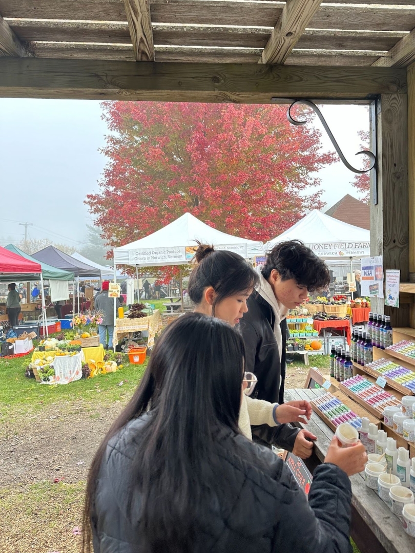 A picture of me and my friends at the Farmers' Market