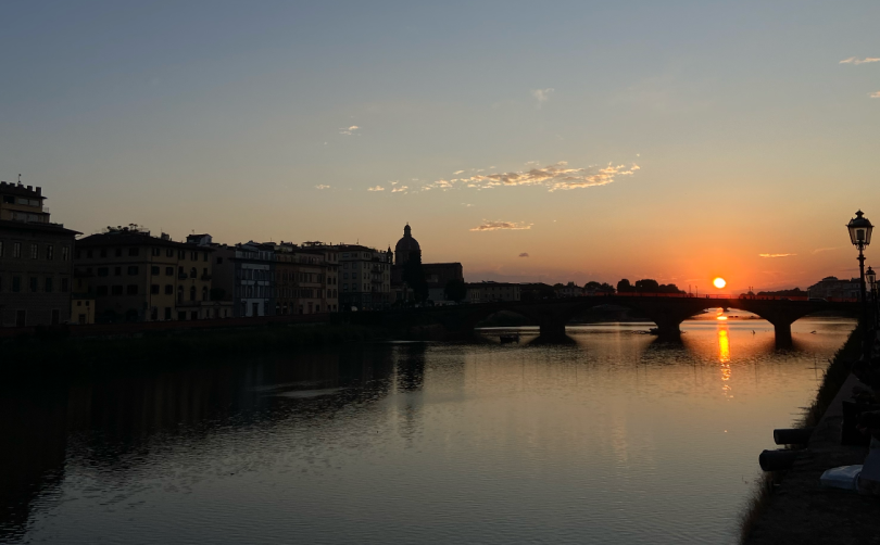 Photo of a sunset in Firenze