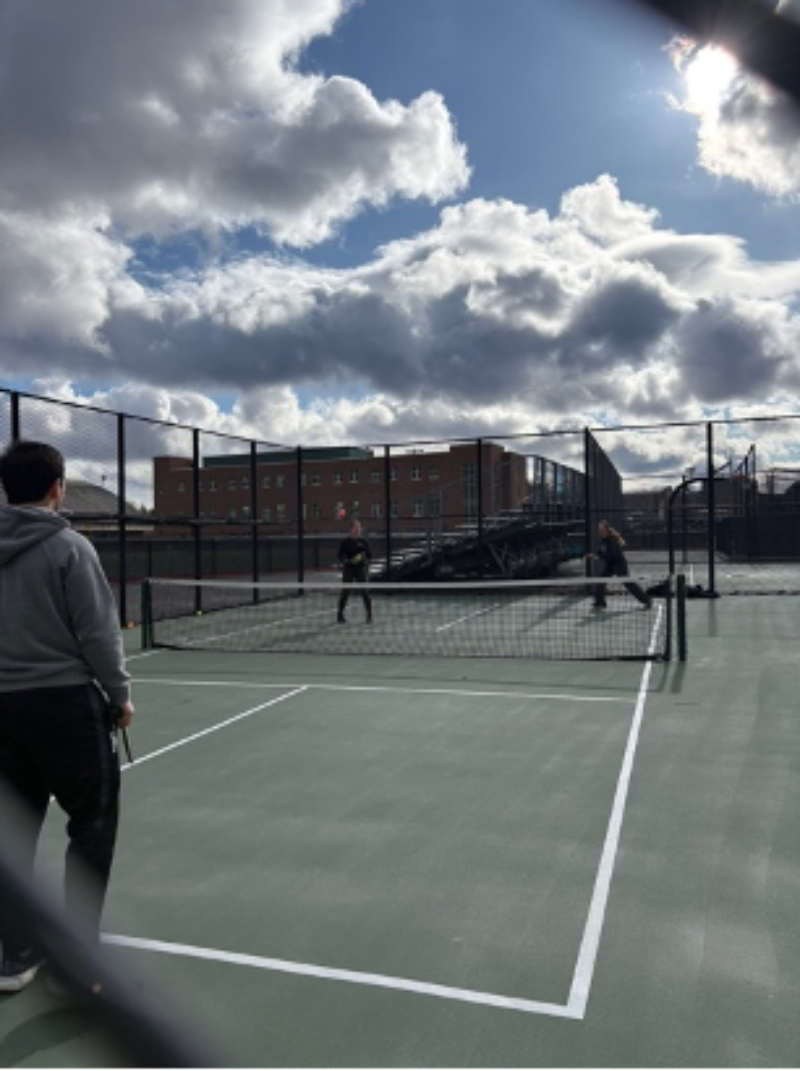 people playing pickleball