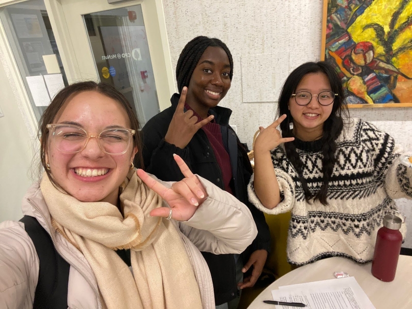 Selfie with other first years in DMPLA!