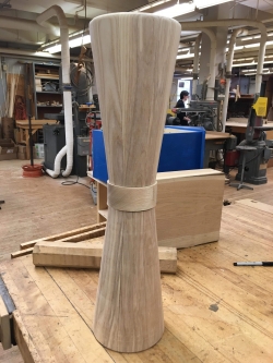 A work-in-progress wooden drum!