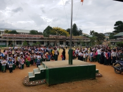 A sea of students in Myanmar