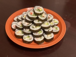 Sushi made by Gabe and friends
