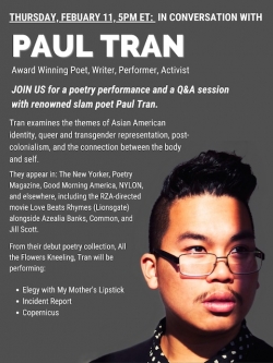The poster for the event! Paul Tran Poster