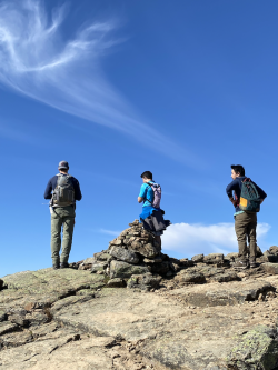 Lab mates at the top of the mountain