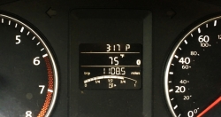 speedometer reading 1,108.5 miles