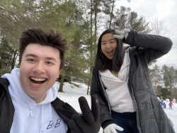 Gabe and Kaulana at Occom Pond