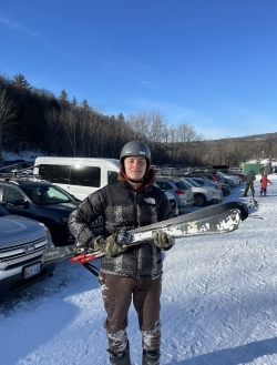 My friend Egemen on his first ski trip! 
