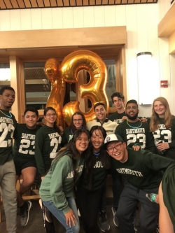 Picture of students during homecoming