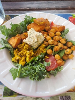 A chickpea Kale Salad my oldest Sister made