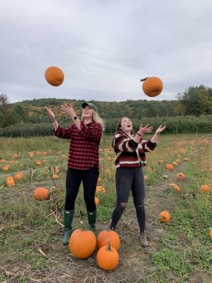 Throwing pumpkins